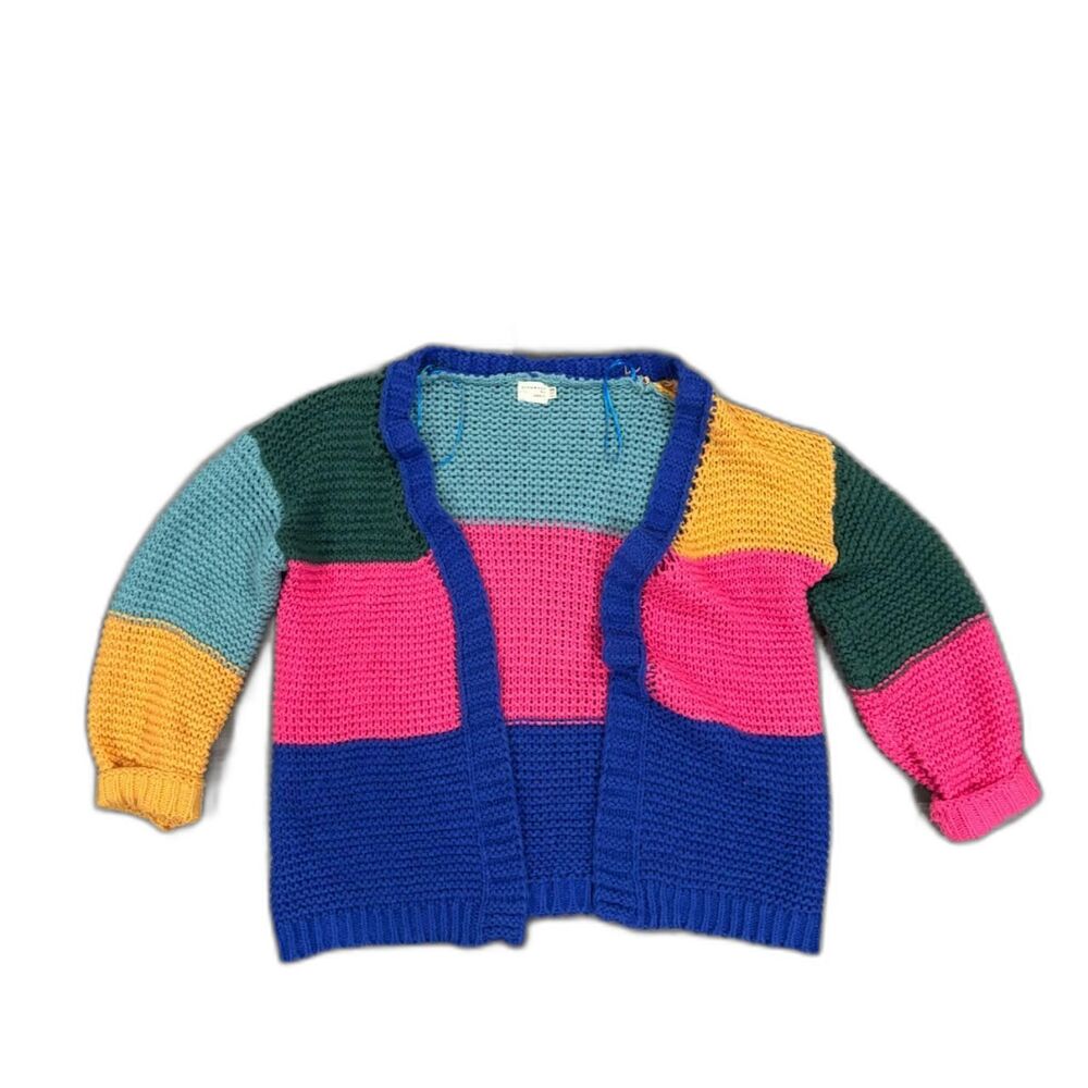 Dreamers-by-debut Women's Multi Cardigan oversized S/M knit sweater
